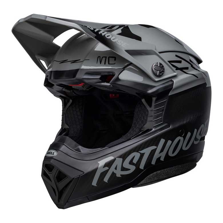 BELL Moto-10 Spherical Helm Fasthouse BMF - Matt glänzend Grau/Schwarz 1