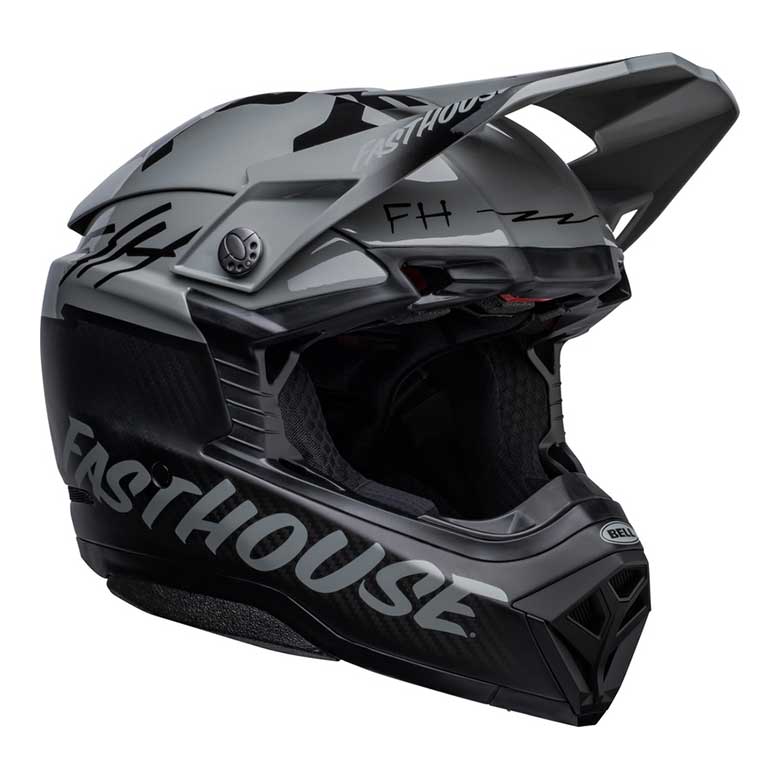 BELL Moto-10 Spherical Helm Fasthouse BMF - Matt glänzend Grau/Schwarz 2