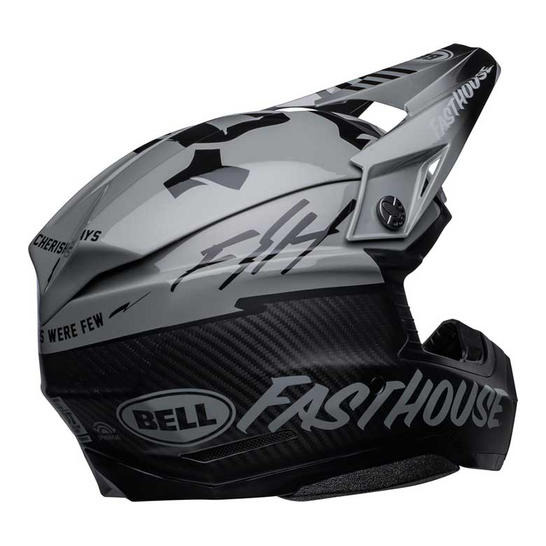 BELL Moto-10 Spherical Helm Fasthouse BMF - Matt glänzend Grau/Schwarz 3