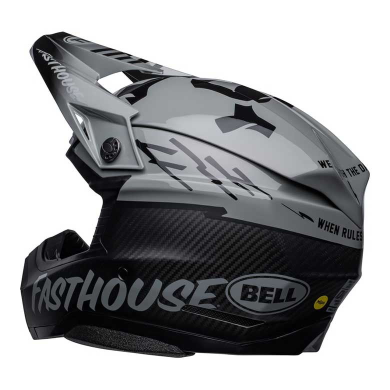 BELL Moto-10 Spherical Helm Fasthouse BMF - Matt glänzend Grau/Schwarz 4