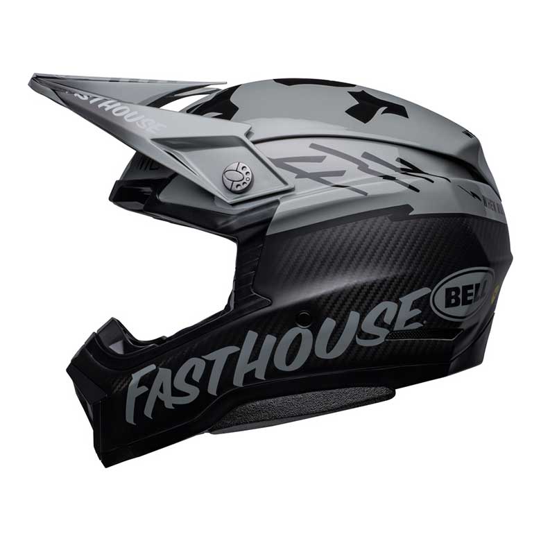 BELL Moto-10 Spherical Helm Fasthouse BMF - Matt glänzend Grau/Schwarz 5