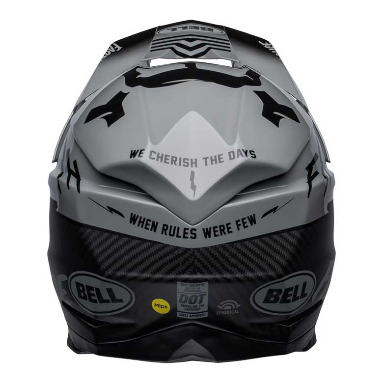 BELL Moto-10 Spherical Helm Fasthouse BMF - Matt glänzend Grau/Schwarz 8