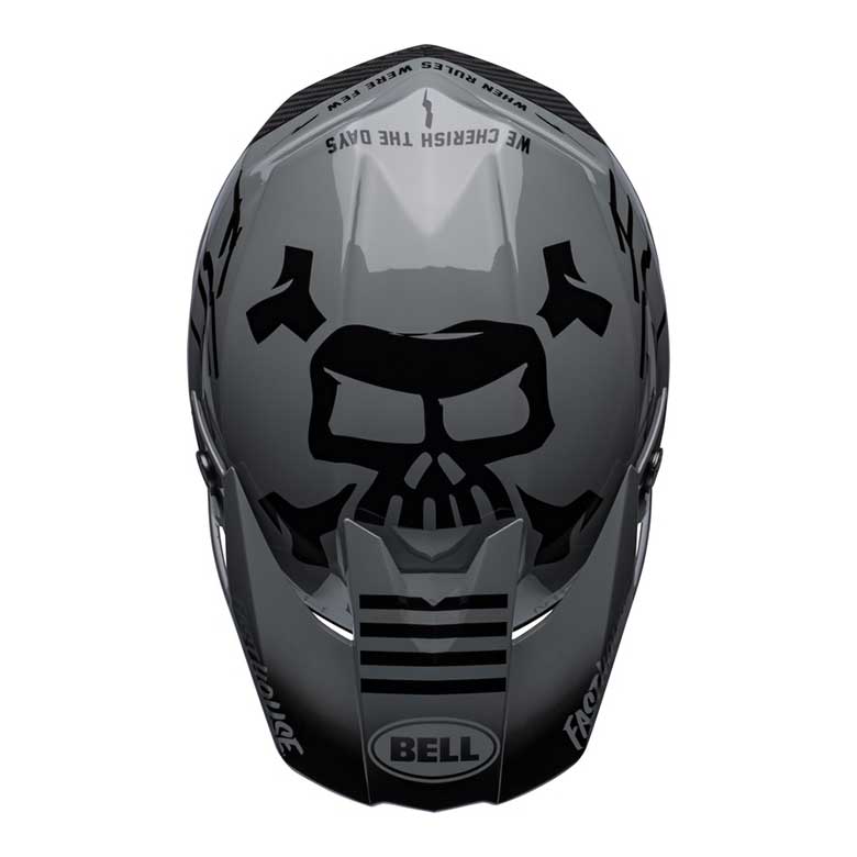 BELL Moto-10 Spherical Helm Fasthouse BMF - Matt glänzend Grau/Schwarz 9
