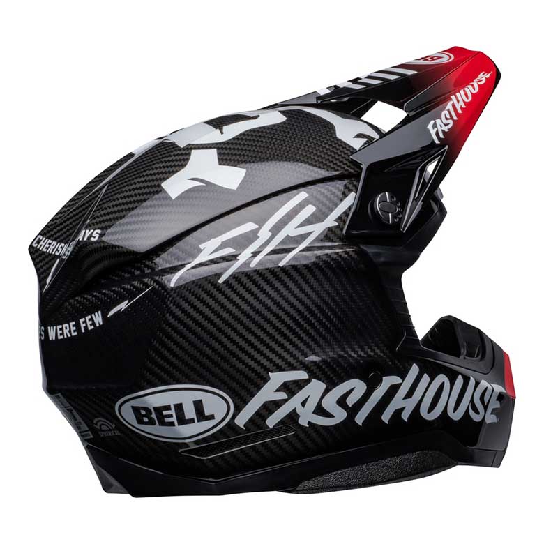 BELL Moto-10 Spherical Helm Fasthouse Privateer - Schwarz/Rot 4