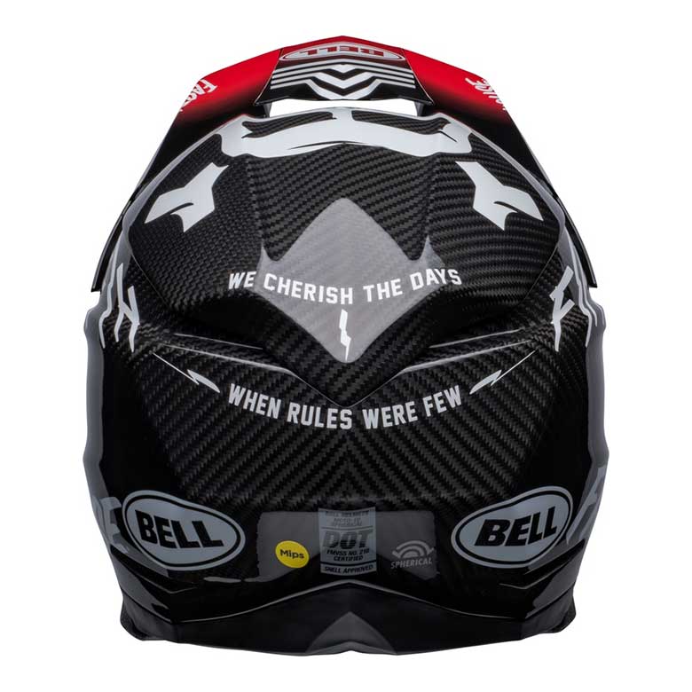 BELL Moto-10 Spherical Helm Fasthouse Privateer - Schwarz/Rot 8