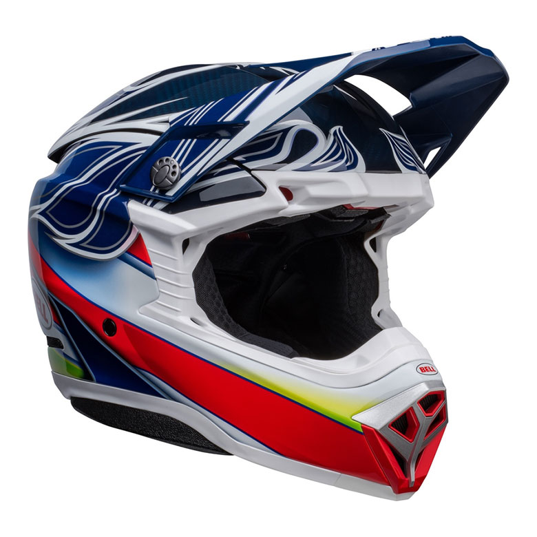 BELL Moto-10 Spherical Helm Solid - Blau/Weiß 2