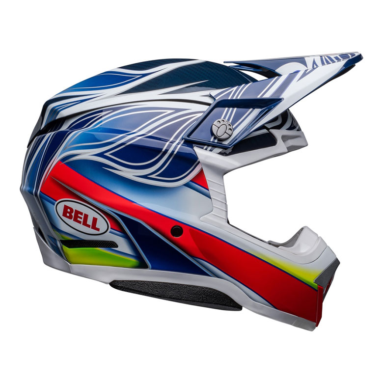 BELL Moto-10 Spherical Helm Solid - Blau/Weiß 4