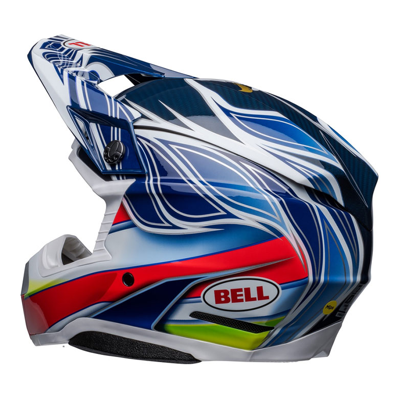 BELL Moto-10 Spherical Helm Solid - Blau/Weiß 5