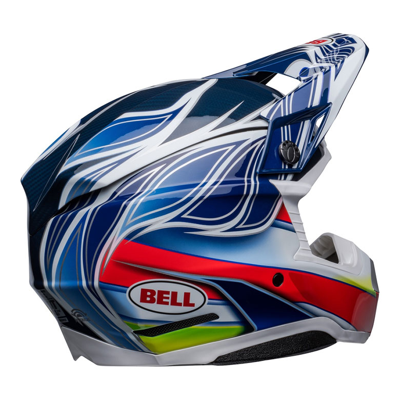 BELL Moto-10 Spherical Helm Solid - Blau/Weiß 6