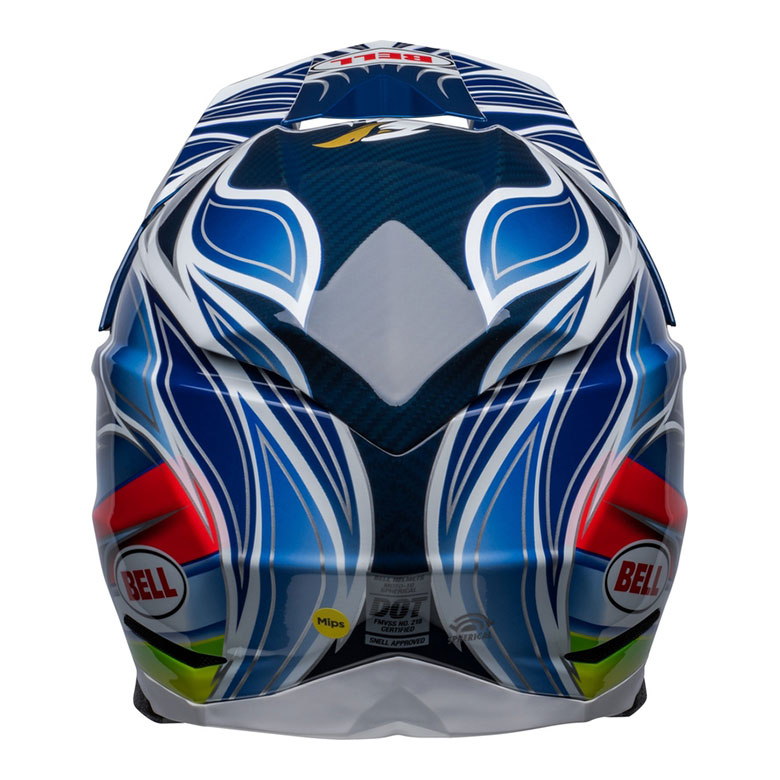 BELL Moto-10 Spherical Helm Solid - Blau/Weiß 9