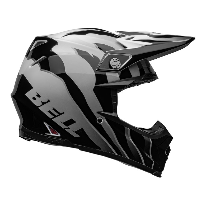 BELL Moto-9s Flex Claw Helm - Schwarz/Weiß 4