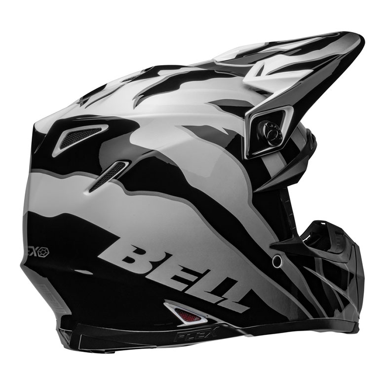 BELL Moto-9s Flex Claw Helm - Schwarz/Weiß 6