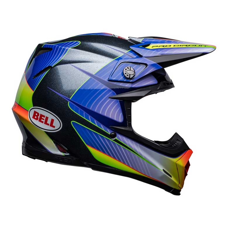 BELL Moto-9s Flex Pro Circuit 23 Helm - Silber Metallic Flake 6