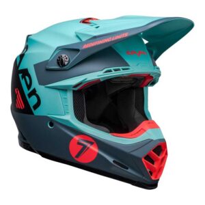 BELL Moto-9s Flex Seven Vanguard Helm - Mattes Aqua/Schwarz 2