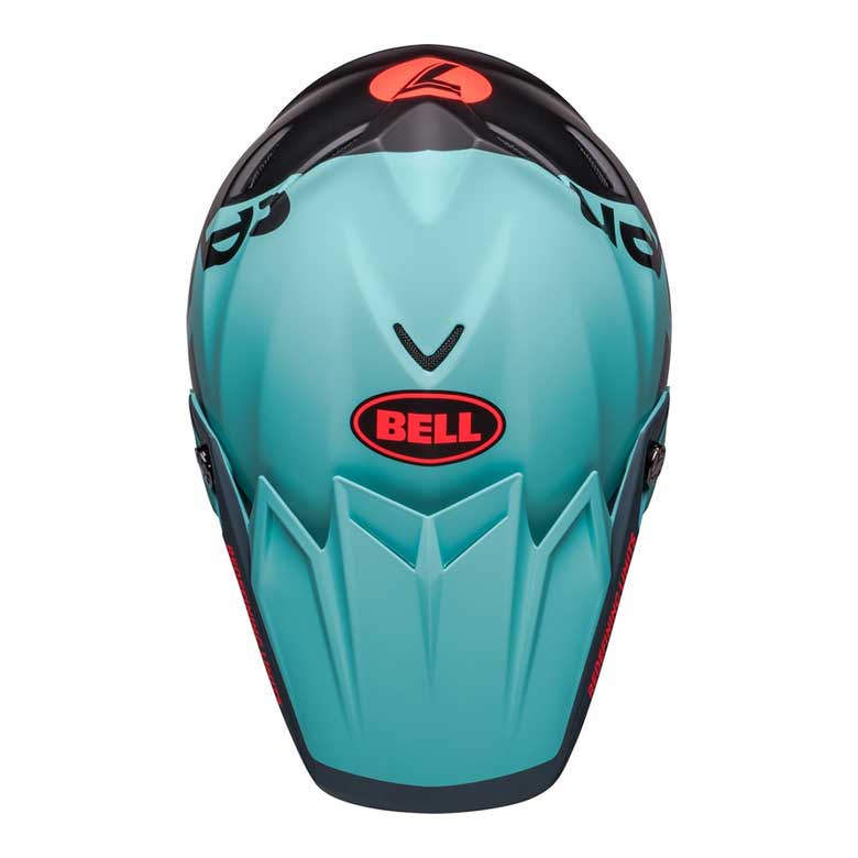 BELL Moto-9s Flex Seven Vanguard Helm - Mattes Aqua/Schwarz 9