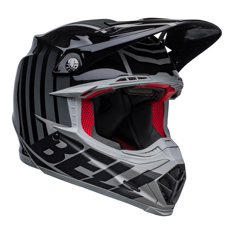 BELL Moto-9s Flex Sprint Helm - Matt/Glanz Schwarz/Grau 2