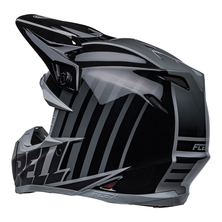 BELL Moto-9s Flex Sprint Helm - Matt/Glanz Schwarz/Grau 3