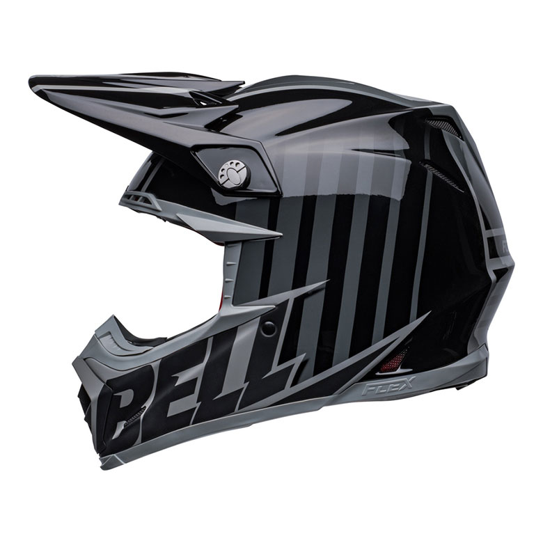 BELL Moto-9s Flex Sprint Helm - Matt/Glanz Schwarz/Grau 5