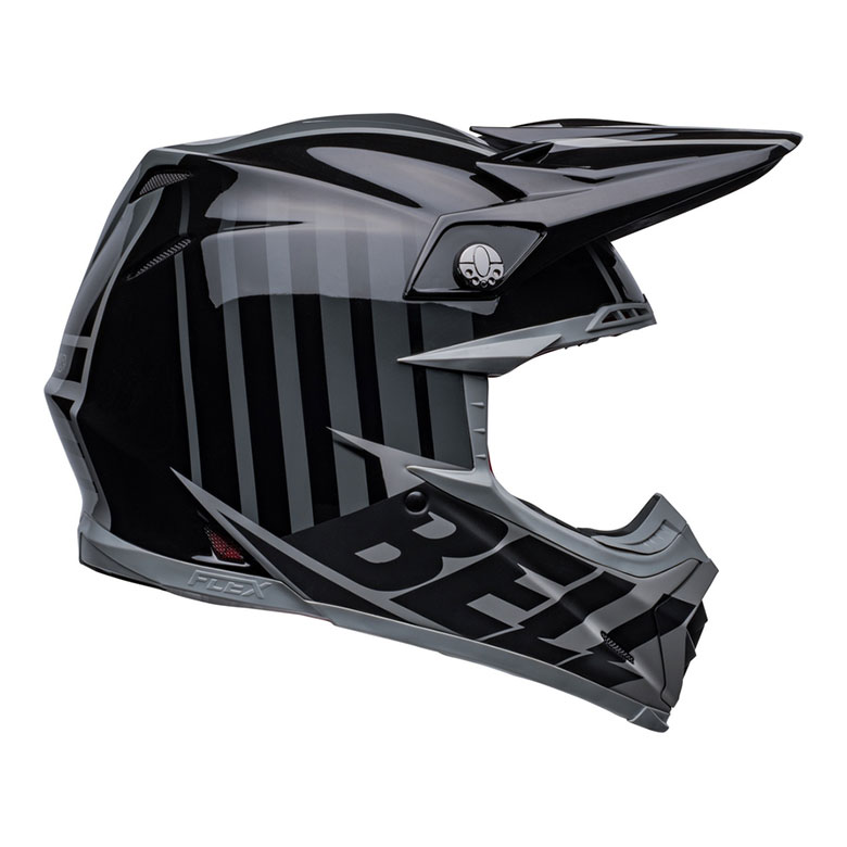 BELL Moto-9s Flex Sprint Helm - Matt/Glanz Schwarz/Grau 6