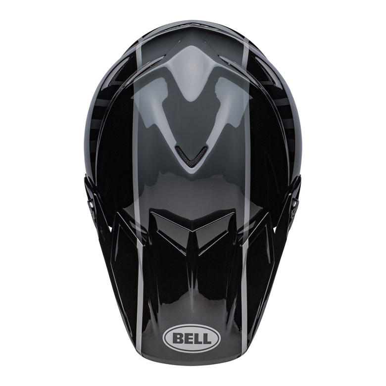 BELL Moto-9s Flex Sprint Helm - Matt/Glanz Schwarz/Grau 9