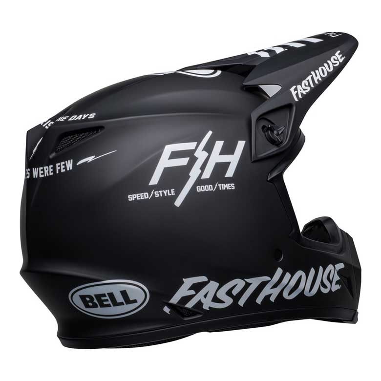 BELL MX-9 Mips Fasthouse Prospect Helm - Matt schwarz/Weiß 4