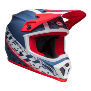 BELL MX-9 Mips Helm - Offset Matte Metallic Blue/White 2