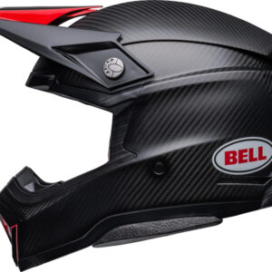 BELL Moto-10 Spherical Helm - Satin/Gloss Black/Red
