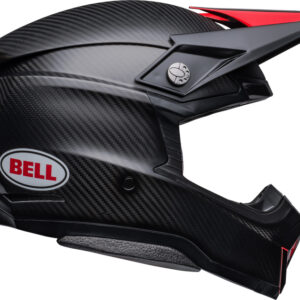 BELL Moto-10 Spherical Helm - Satin/Gloss Black/Red