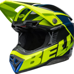 BELL Moto-10 Spherical Helm - Sliced Matte/Gloss Retina/Blue  in Größe XL