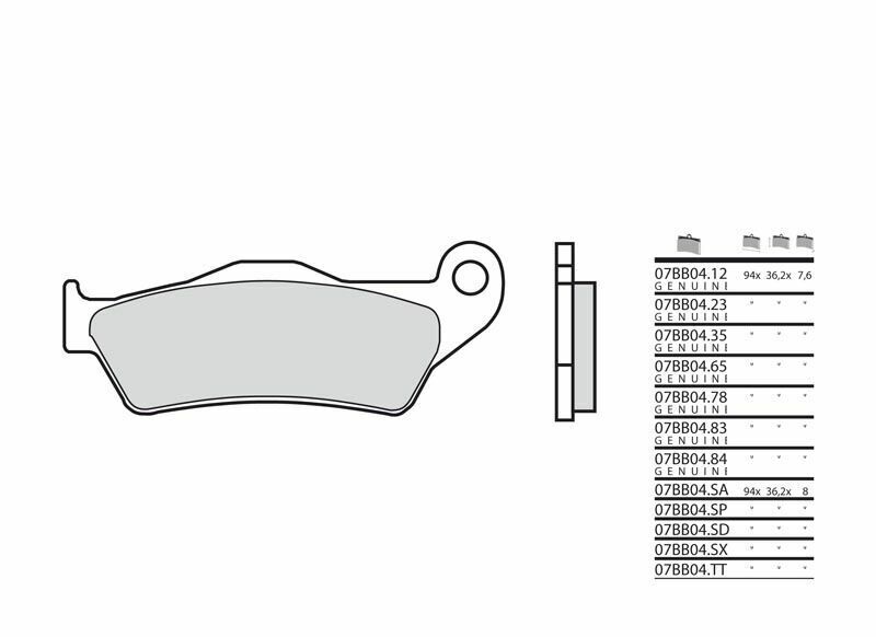BREMBO Off-Road Sinttered Metal Bremsbeläge - 07BB04SX