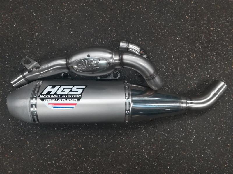 HGS Exhaust system 4T Complete set Triumph TF250X 24-.. Steel cap
